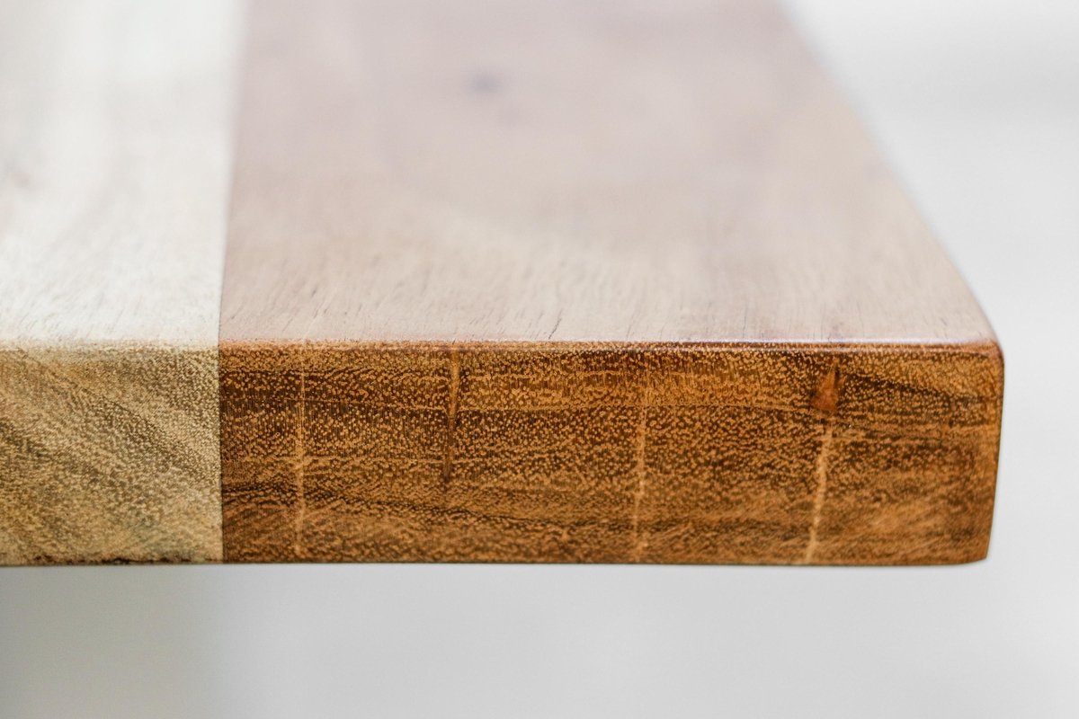 Tablette bois massif acacia huilé, L.90 x l.18 cm, Ep.18 mm