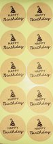 Sluitzegel Happy birthday - 10 stuks - cadeautje - kaart versturen