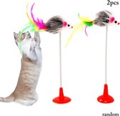 katten Speelgoed Plastic- Kat Speelgoed-Valse Muis Huisdier-kat Teaser Wand-Kat Speelgoed Veer -kitten speelgoed-muis