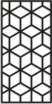 Metalen wanddecoratie Geometric Pattern 2.0 - Kleur: Zwart | x 50 cm
