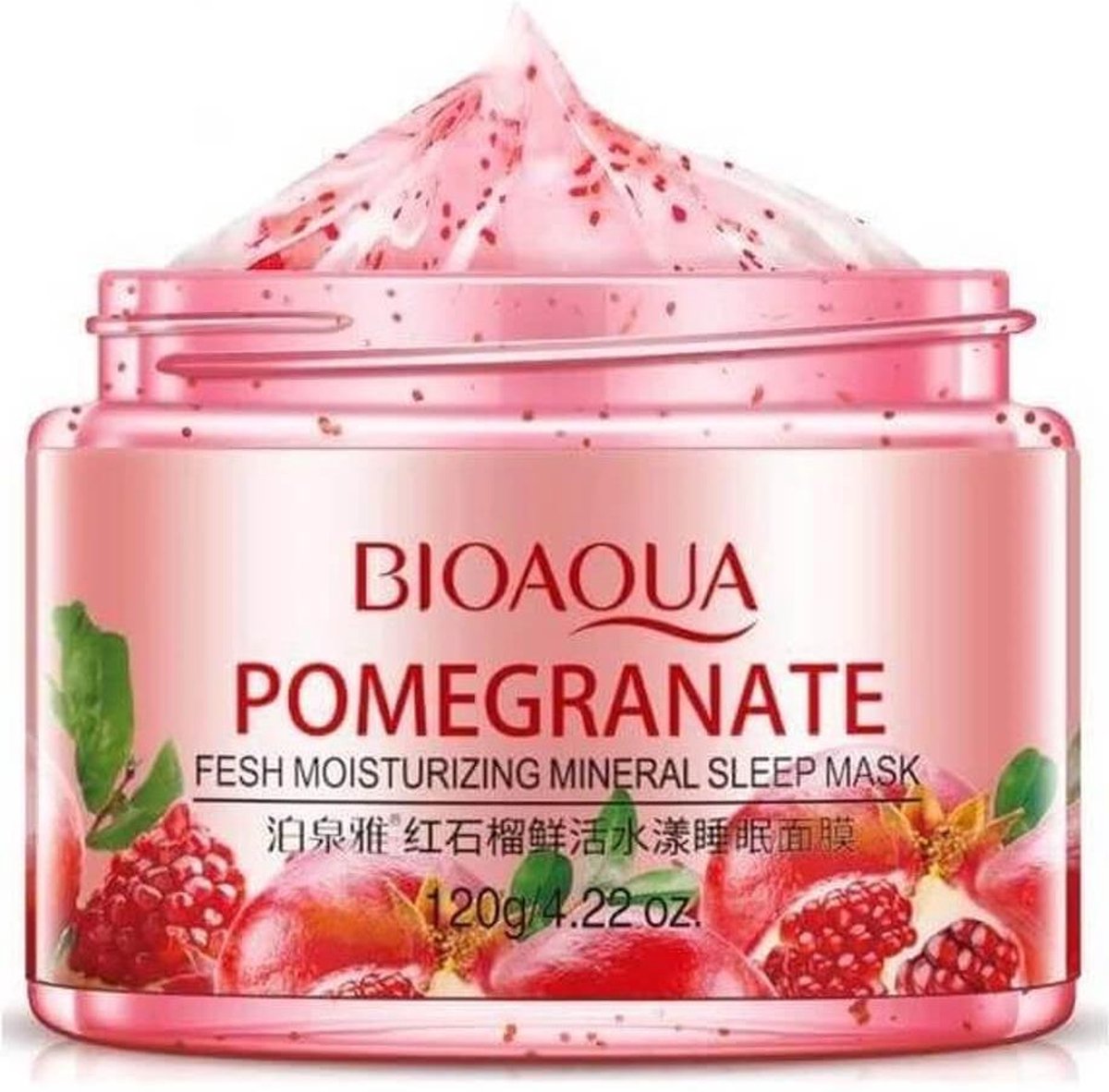 Bioaqua Granaatappel - 120g - Nachtcrème - Gezichtsmasker - Hydraterend - Met gratis gezichtsmasker
