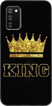 - ADEL Siliconen Back Cover Softcase Hoesje Geschikt voor Samsung Galaxy A02s - King Koning
