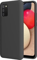 MH by Azuri liquid silicon cover - zwart - voor Samsung Galaxy A02s