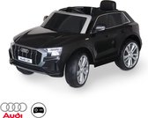 AUDI Q8 Zwart elektrische auto 12V, 1 plaats, 4x4 voor kinderen met autoradio en afstandsbediening