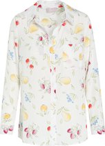 Cassis - Female - Blouse in crêpevoile met fruitmotief  - Geel