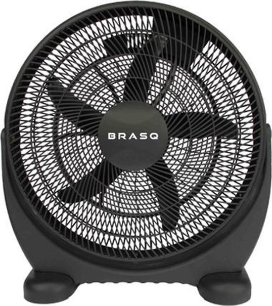BRASQ Vloerventilator zwart Ø 50 cm staande ventilator 3 snelheden  kantelbaar | bol.com