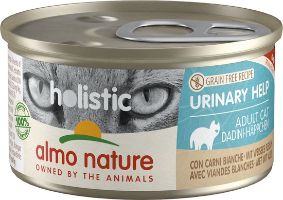 Almo Nature Natvoer Katten met Urinewegproblemen - Holistic Urinary Help - 24 x 85g