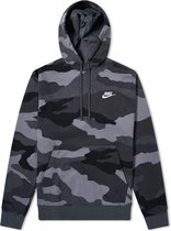 Nike Camouflage Hoodie - Grijs/Zwart - Maat XS