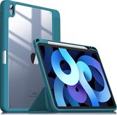 iPad Air 2022 & iPad Air 2020 (10.9 inch) Hoes Blauw - Shockproof Tri Fold Tablet Case - Smart Cover