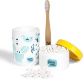Fairytabs Tandpasta Tabletten - Starter Kit - Soft Mint Smaak of Aardbei - Kindertandpasta - Tandpasta voor Kinderen - Peuter - Kleuter - Tandenborstel Kids - Tandenpoets Tabletten met Fluori