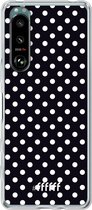 6F hoesje - geschikt voor Sony Xperia 5 III -  Transparant TPU Case - Onyx Dots #ffffff