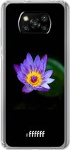 6F hoesje - geschikt voor Xiaomi Poco X3 Pro -  Transparant TPU Case - Purple Flower in the Dark #ffffff