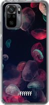 6F hoesje - geschikt voor Xiaomi Redmi Note 10 Pro -  Transparant TPU Case - Jellyfish Bloom #ffffff