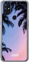 6F hoesje - geschikt voor OnePlus Nord N10 5G -  Transparant TPU Case - Sunset Palms #ffffff