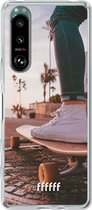 6F hoesje - geschikt voor Sony Xperia 5 III -  Transparant TPU Case - Skateboarding #ffffff