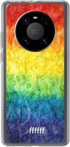 6F hoesje - geschikt voor Huawei P40 Pro -  Transparant TPU Case - Rainbow Veins #ffffff