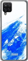 6F hoesje - geschikt voor Samsung Galaxy A12 - Transparant TPU Case - Blue Brush Stroke #ffffff