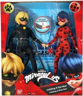 Bandai - Figuren "Miraculous Ladybug & Cat noir" - Jonge superhelden bekend van Netflix - Lieveheersbeestje en Zwarte kat