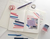 Vijf Kleuren Washi Tapes Roze tot Blauw | Meerdere Washi Tapes Rollen| Vijf Verschillende Masking Tapes | Bullet Journal | Journalling | Plakboeken | Stickers | Tapes | Multi Pack