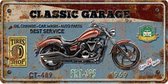 Wandbord - Motorbike Classic Garage - USA License Plate