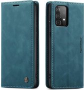 Samsung Galaxy A52 Slank Book Case Hoesje Donkerblauw - Caseme (013 Serie) + Cacious Screen Protector
