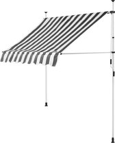 Detex Klemluifel Zonnewering - Verstelbaar 150x180 cm – Wit Grijs