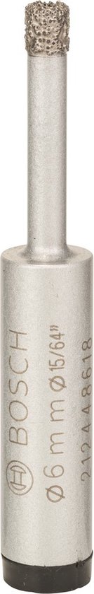 Bosch diamantboor met een diameter van 6 mm en een lengte van 33 mm.