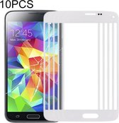 10 PCS Front Screen Outer Glass Lens voor Samsung Galaxy S5 mini (wit)