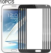 10 PCS Front Screen Outer Glass Lens voor Samsung Galaxy Note II / N7100 (zwart)