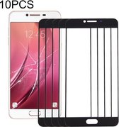 10 PCS Front Screen Outer Glass Lens voor Samsung Galaxy C7 (zwart)