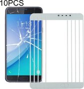 10 PCS Front Screen Outer Glass Lens voor Samsung Galaxy C7 Pro / C701 (wit)
