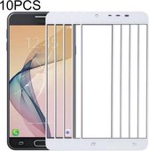 10 STUKS Front Screen Outer Glass Lens voor Samsung Galaxy J7 Prime, On7 (2016), G610F, G610F / DS, G610F / DD, G610M, G610M / DS, G610Y / DS (Wit)