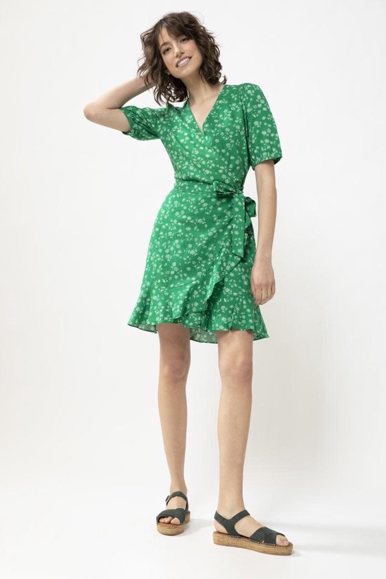 Sissy-Boy - Groene wikkel jurk met all over bloemenprint | bol.com