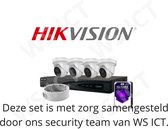 Hikvision Gold Label 2.0 Kit - 4 caméras - 4 ports NVR - WD Violet 2TB - 4 Supports de montage