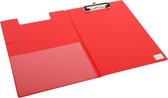 12 x Klembordmap Quantore - A4 -  rood - 100mm klem - met penlus - voordeelset