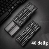 GREENER Schroevendraaierset 48 in 1- Gereedschapset van 48 schroevendraaiers - Schroevendraaiers - Magnetisch - Schroevendraaier set - Schroevendraaiers van verschillende maten - Grijs