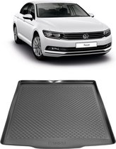 Kofferbakmat - kofferbakschaal op maat voor Volkswagen Passat Sedan - B8 - VW - Station - zwart - hoogwaardig kunststof - waterbestendig - gemakkelijk te reinigen en afspoelbaar