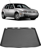 Kofferbakmat - kofferbakschaal op maat voor Volkswagen Golf 4 - VW - IV - zwart - hoogwaardig kunststof - waterbestendig - gemakkelijk te reinigen en afspoelbaar