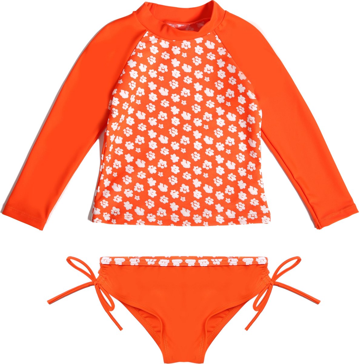 Badmode sport lange mouwen Orange - 92/98