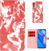 Voor Huawei P smart Z/Y9 Prime 2019 Cloud Fog Patroon Horizontale Flip Lederen Case met Houder & Kaartsleuf & Portemonnee (Rood)