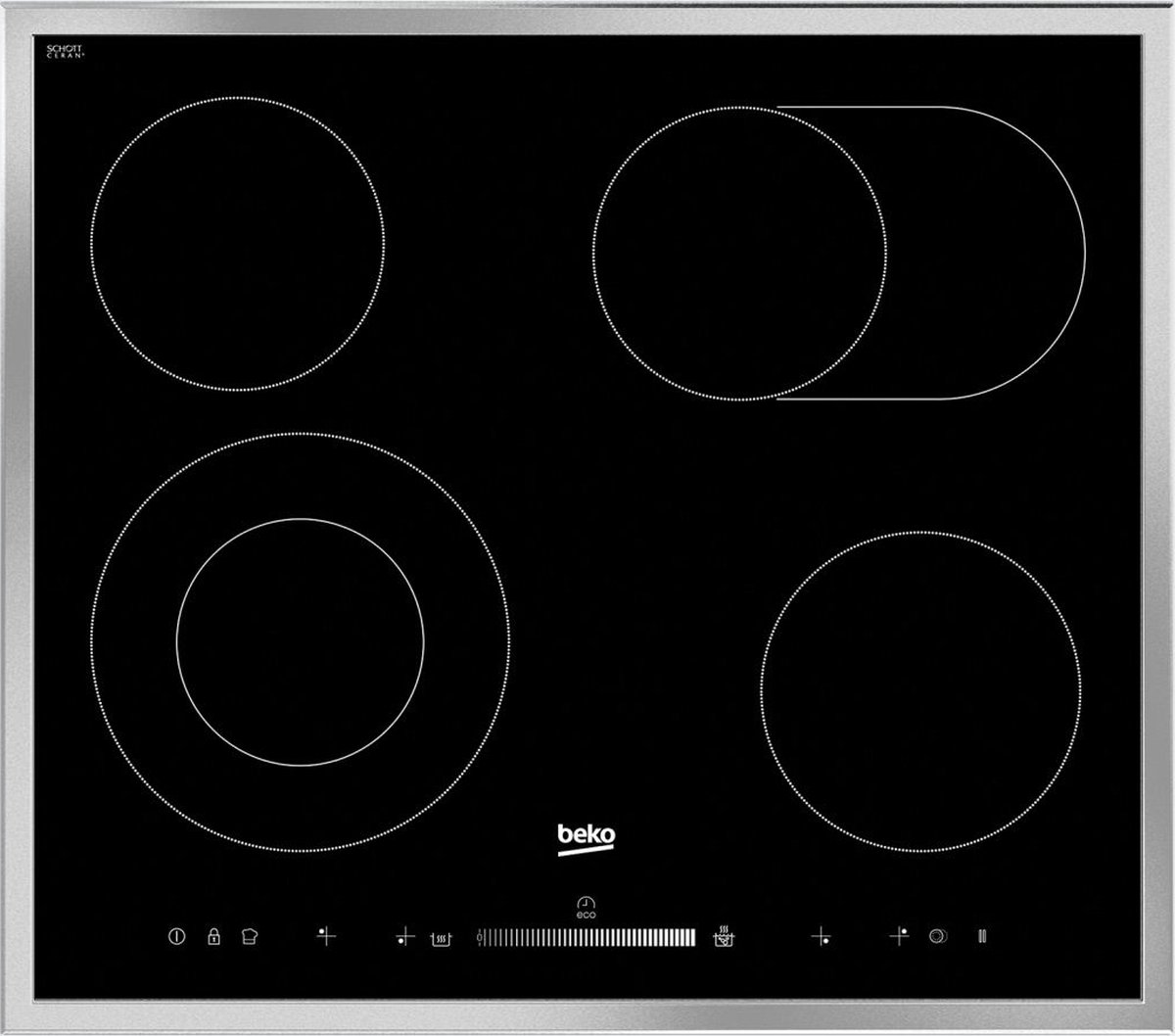 BEKO HIC64503TX  Inbouw keramische kookplaat