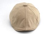 Flatcap heren casual effen bruin maat 58 - newsboy cap platte pet