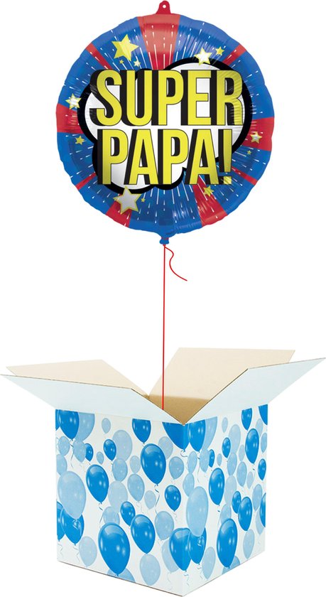 Ballon Hélium rempli d'hélium - Vaderdag - Emballage cadeau - Super Papa !  - Ballon en... | bol.com
