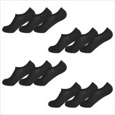 12 PAAR Sneakersokken | Unisex | Sokken Heren Sokken Dames | Katoen | Maat 35-40 | Zwarte Sokken | Duurzaam |