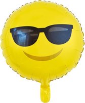 Wefiesta Folieballon Emoji Zonnebril 46 Cm Geel