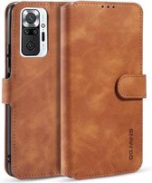Voor Geschikt voor Xiaomi Redmi Note 10 Pro DG.MING Retro Oil Side Horizontale Flip lederen tas met houder & kaartsleuven & portemonnee (bruin)