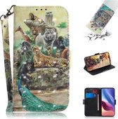 Voor Xiaomi Redmi K40 / K40 Pro / Poco F3 3D Gekleurde Tekening Horizontale Flip Leren Case met Houder & Kaartsleuven & Portemonnee & Lanyard (Zoo)