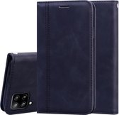 Voor Samsung Galaxy A42 5G Frosted Business Magnetische Horizontale Flip PU Leather Case met Houder & Card Slot & Lanyard (Zwart)