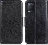 Voor OPPO Realme V13 5G / 8 Pro 5G Nappa Textuur Horizontale Flip Leren Case met Houder & Kaartsleuven & Portemonnee (Zwart)