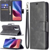 Voor Xiaomi Mi 11i / Poco F3 / Redmi K40 Retro Lambskin Texture Pure Color Horizontale Flip PU Leather Case met houder & kaartsleuven & portemonnee & Lanyard (zwart)